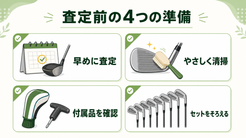 ゴルフクラブを査定へ出す前の4つの準備