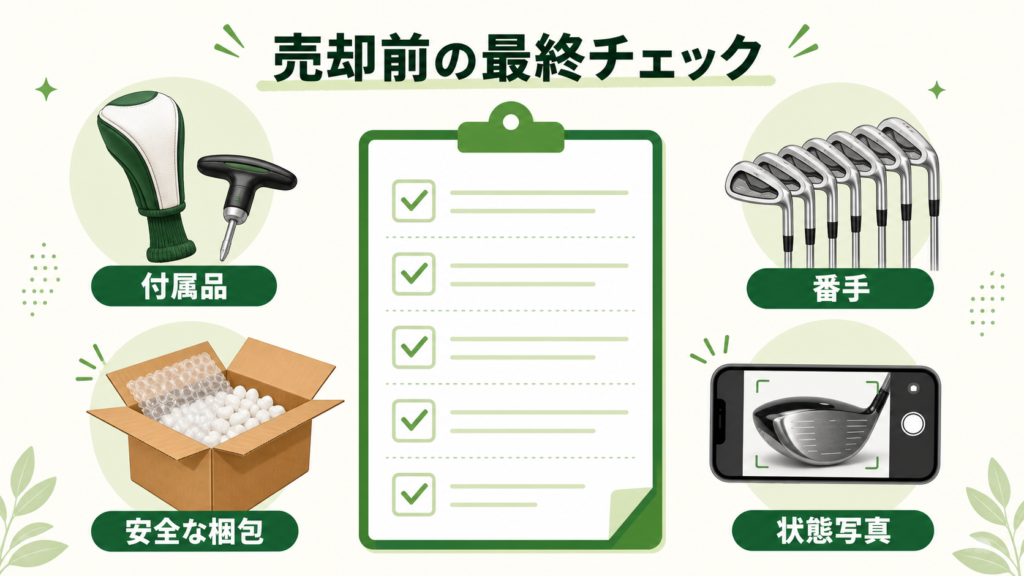 ゴルフクラブを売却する前の最終チェック