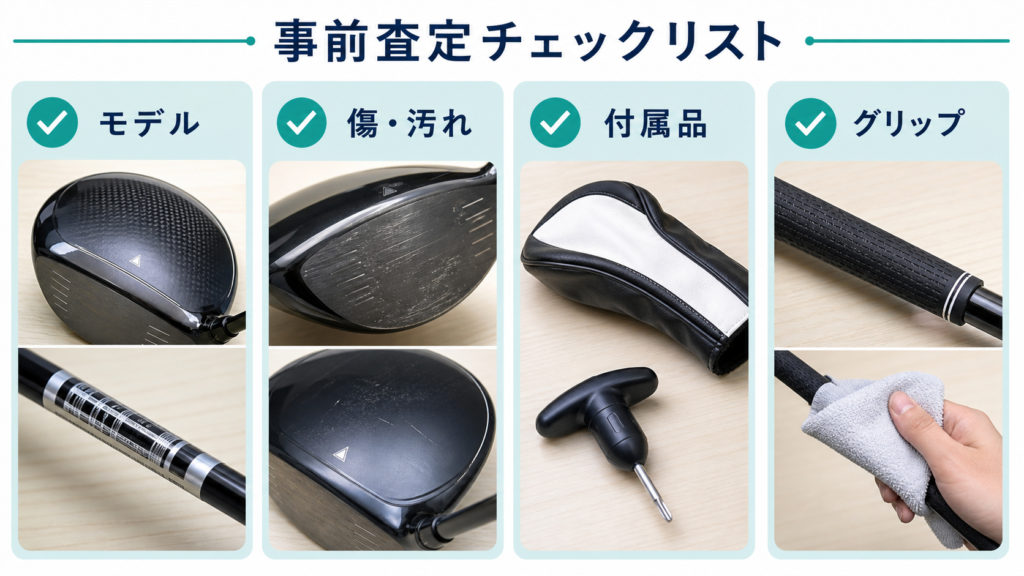 ゴルフクラブを査定へ出す前に確認するモデル・傷・付属品・グリップ