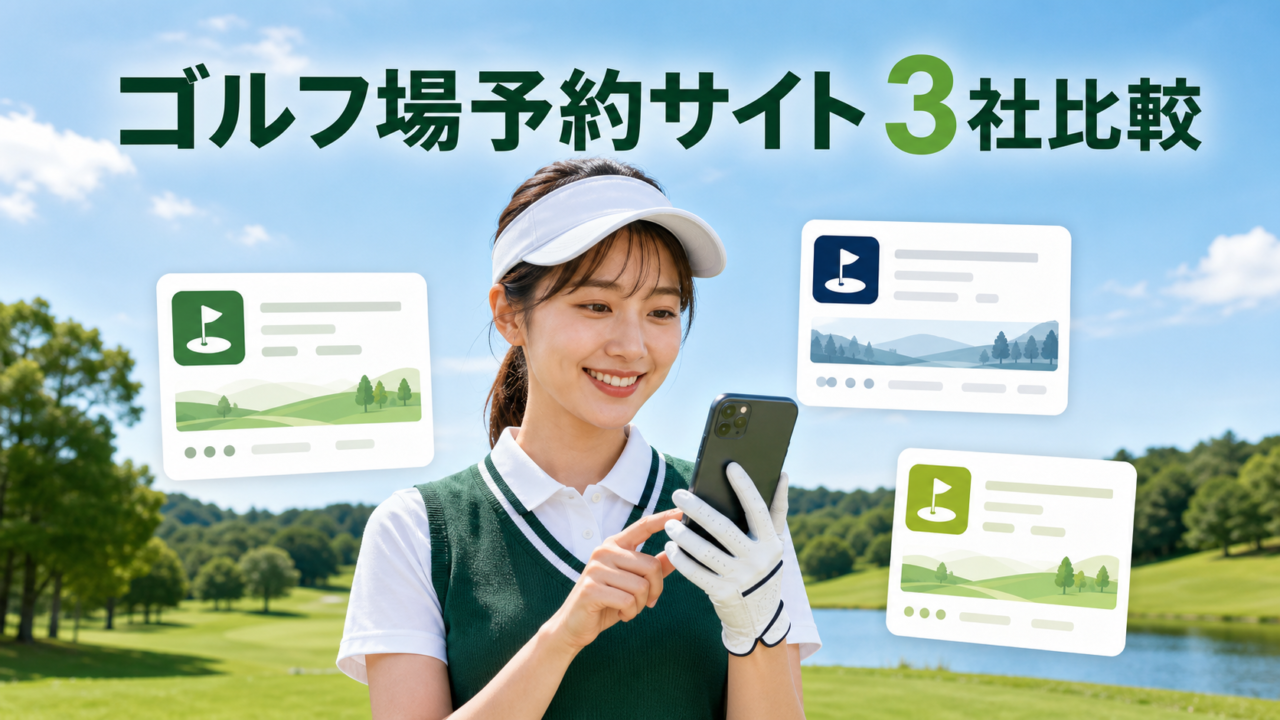 ゴルフ場予約サイト3社を比較｜楽天GORA・GDO・じゃらんゴルフの選び方